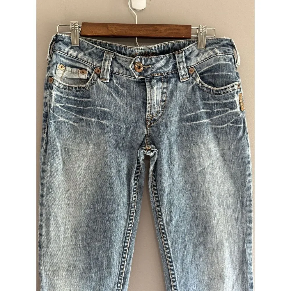 Vtg Silver Jeans Tuesday Y2K Low Rise Flare Leg Bootcut Western Stretch Size 29